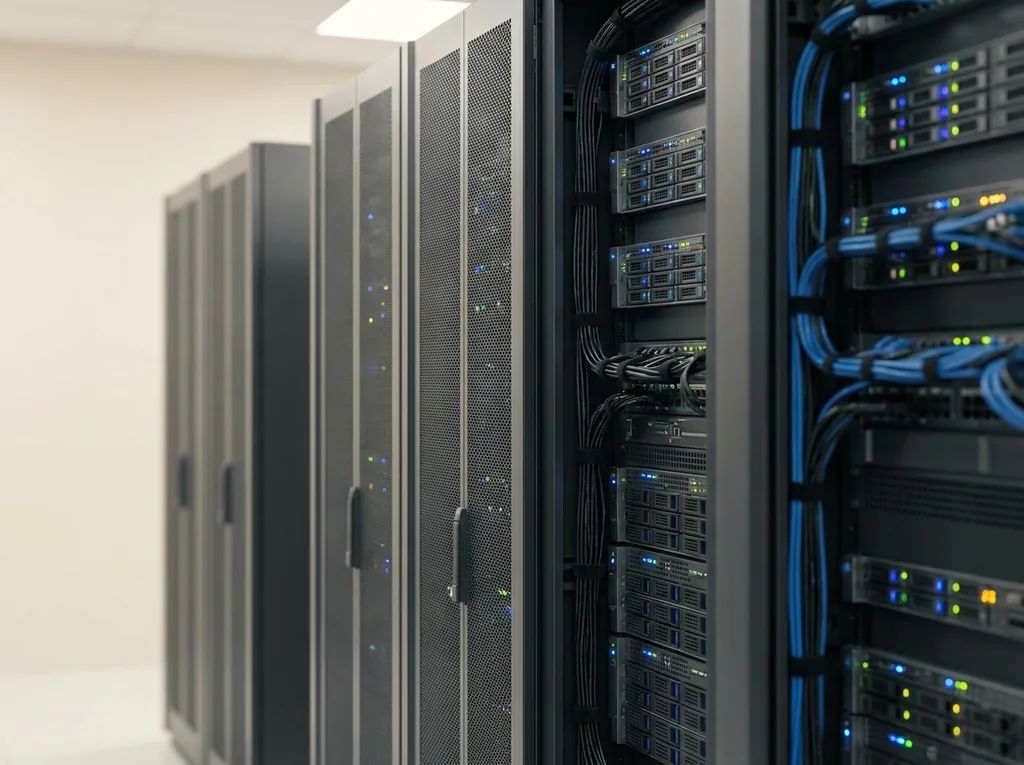 Server racks in a data center
